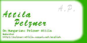 attila pelzner business card